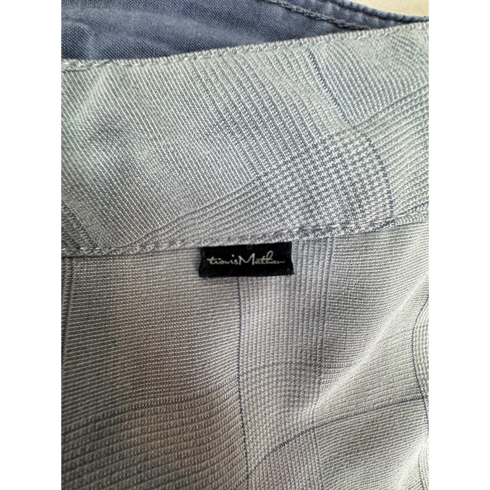 TravisMathew Grey Plaid Golf Shorts Mens 36 Performance Stretch Flat Front - Picture 10 of 13